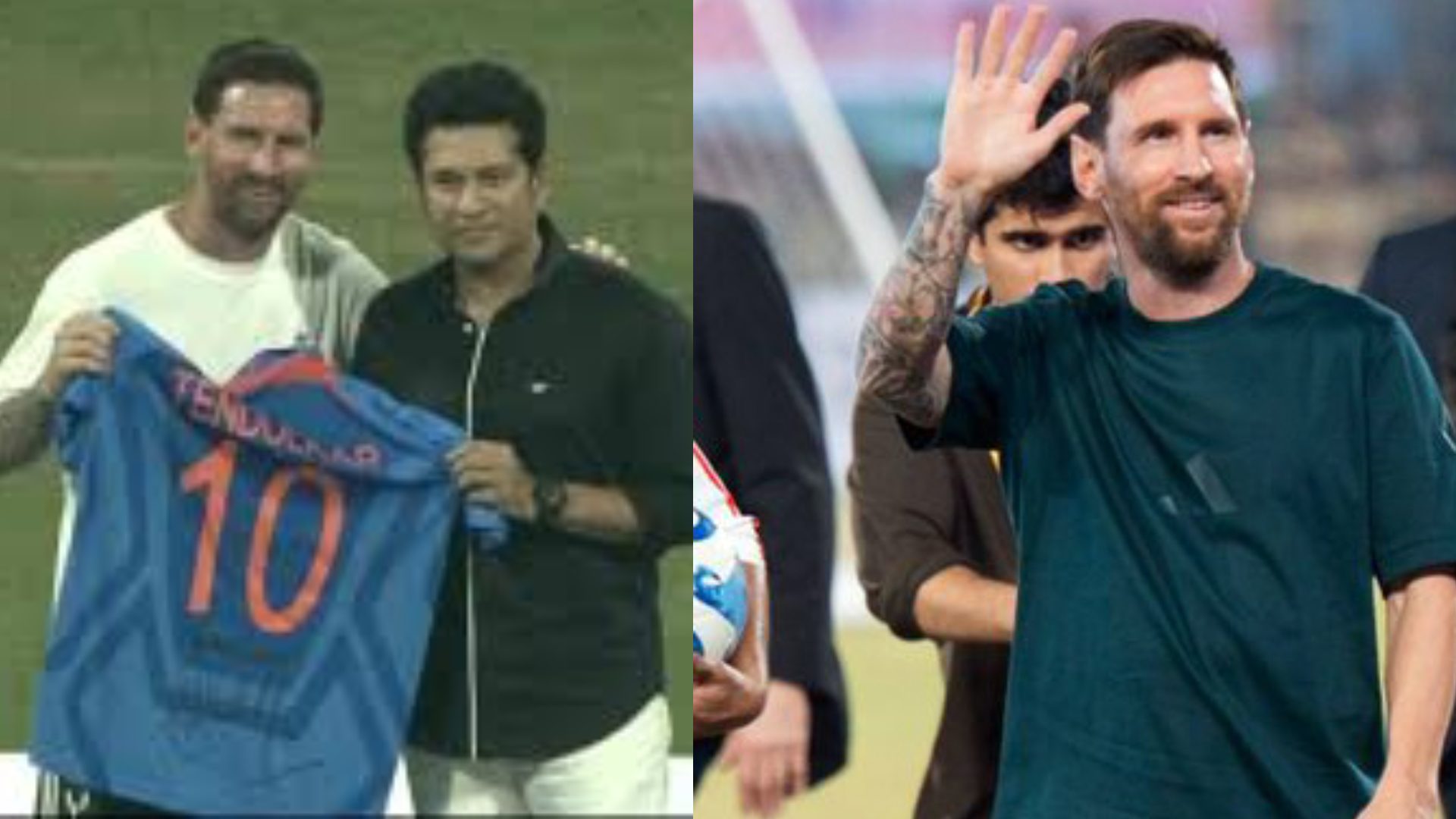 Tendulkar Gifts Signed India Jersey to Lionel Messi at Wankhede
