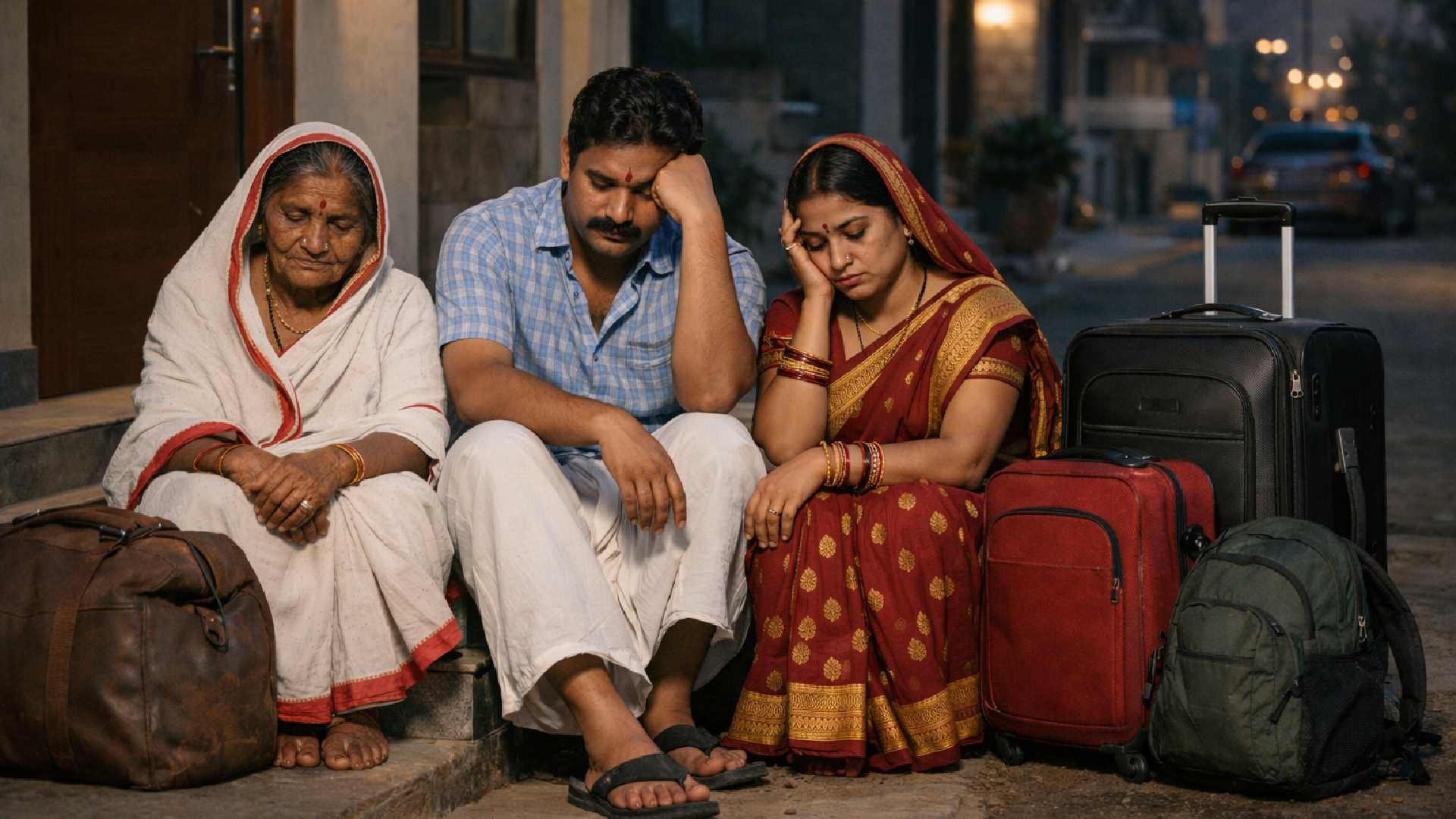 Tenant Family Forced to Spend Cold Night outside Locked House in Bhubaneswar