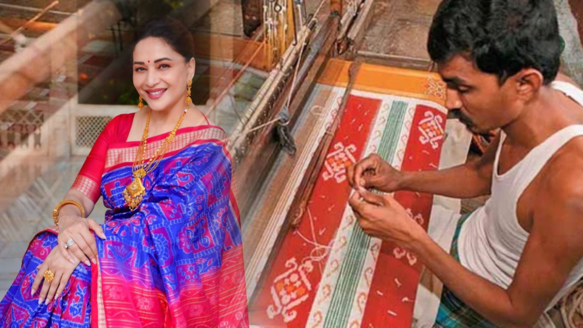 Madhuri Dixit Flaunts Odisha Handloom Heritage, Calls Traditional Weaves ‘Stories Woven with Love’