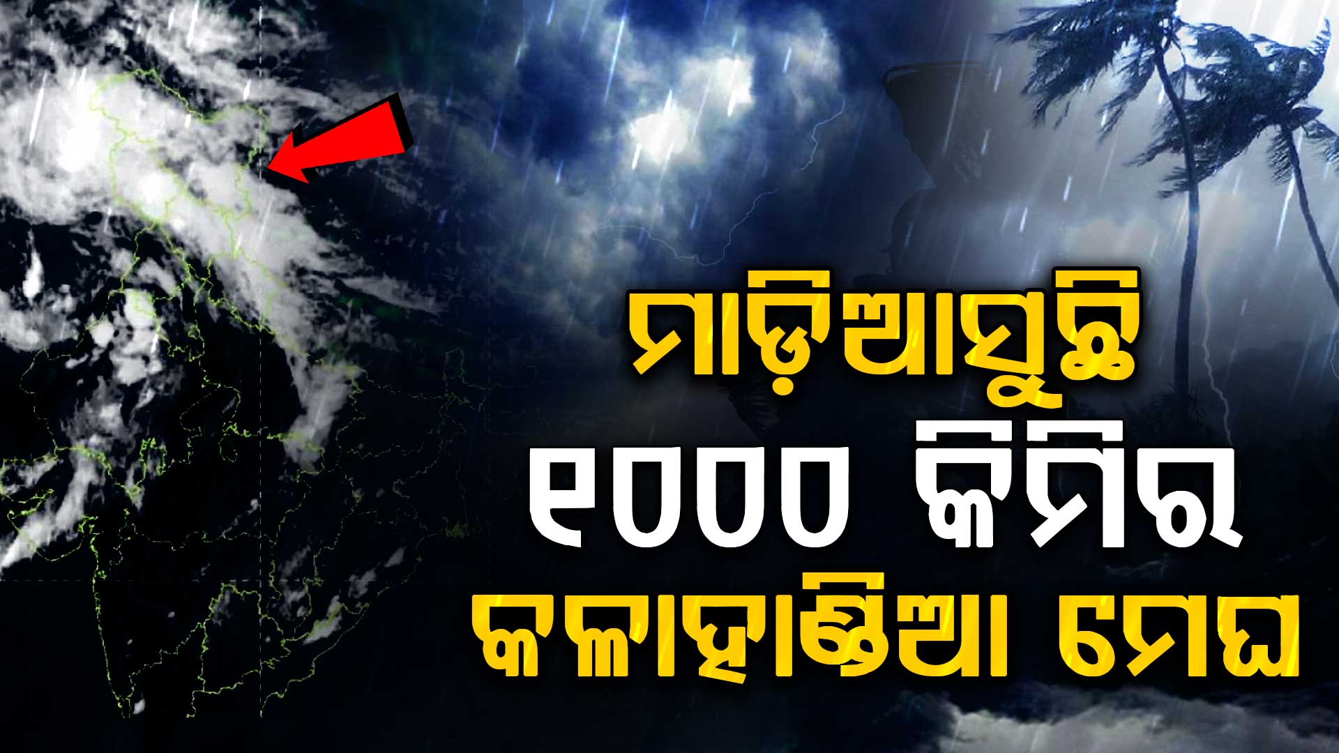 ସାବଧାନ! ମାଡ଼ିଆସୁଛି ୧୦୦୦ କିମିର କଳାହାଣ୍ଡିଆ ମେଘ..ଭାରତରେ ପ୍ରବଳ ବର୍ଷା ସହ ପାକିସ୍ତାନକୁ ବୁଡ଼ାଇବ