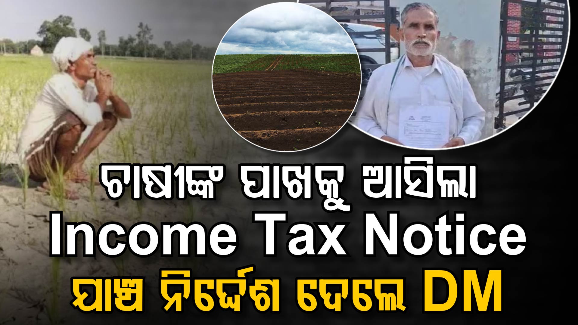 ଚାଷୀଙ୍କୁ ମିଳିଲା ଆୟକର ନୋଟିସ; ଜିଲ୍ଲାପାଳ ଦେଲେ ଯାଞ୍ଚ ନିର୍ଦ୍ଦେଶ