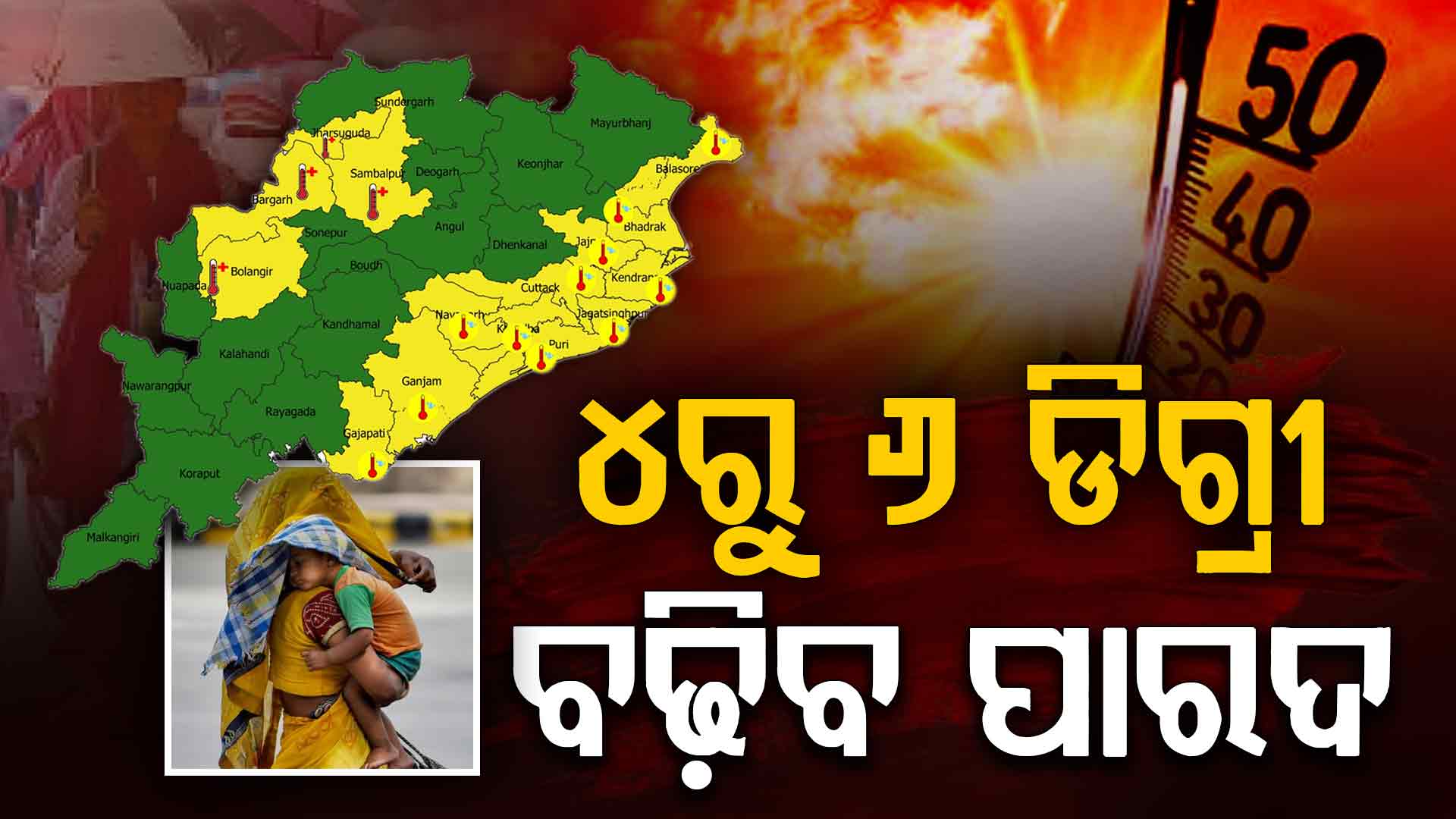 ସିଝିବ ଓଡ଼ିଶା, ଅସ୍ତବ୍ୟସ୍ତ କରିବ ଖରା; ସପ୍ତାହେ ପର୍ଯ୍ୟନ୍ତ ଅସହ୍ୟ ତାତି ସହ ଗୁଳୁଗୁଳି