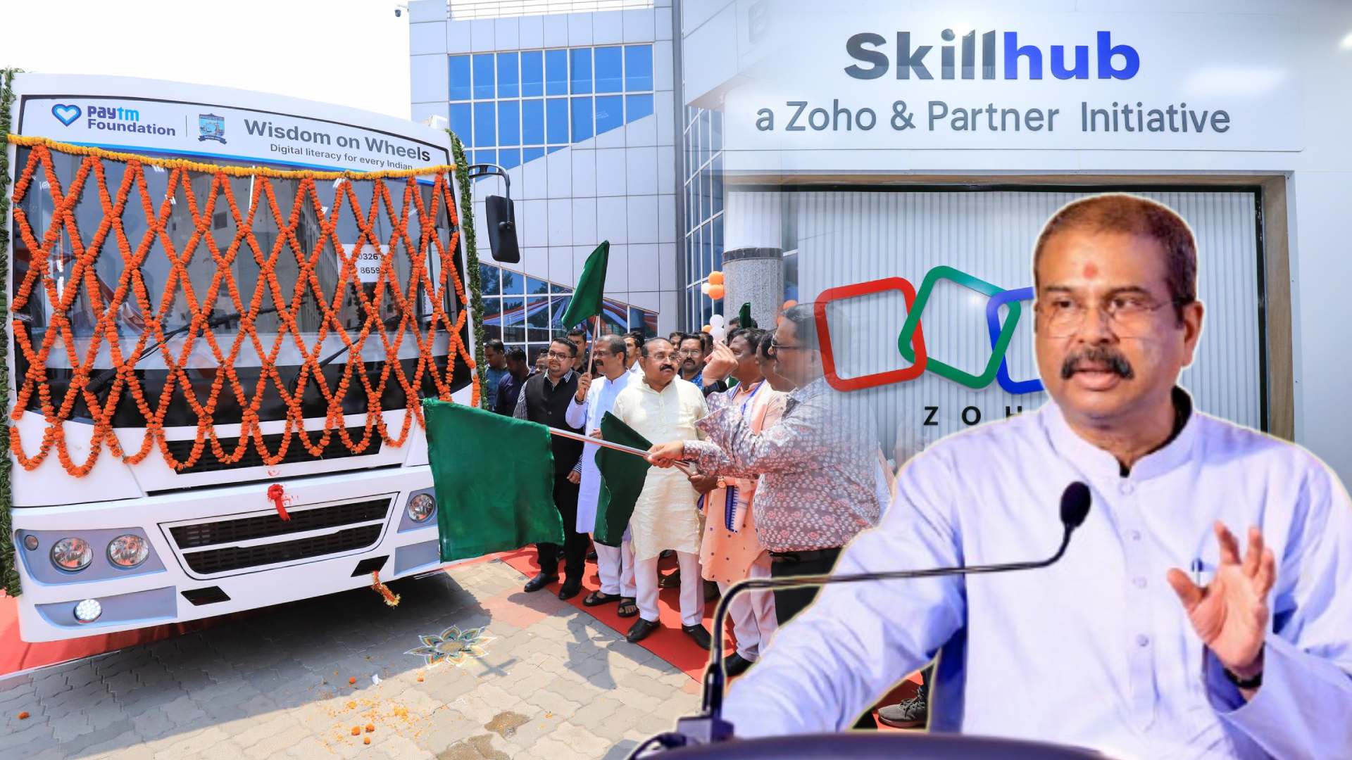 Dharmendra Pradhan Launches Zoho Skill Hub and Wisdom on Wheels at VSSUT