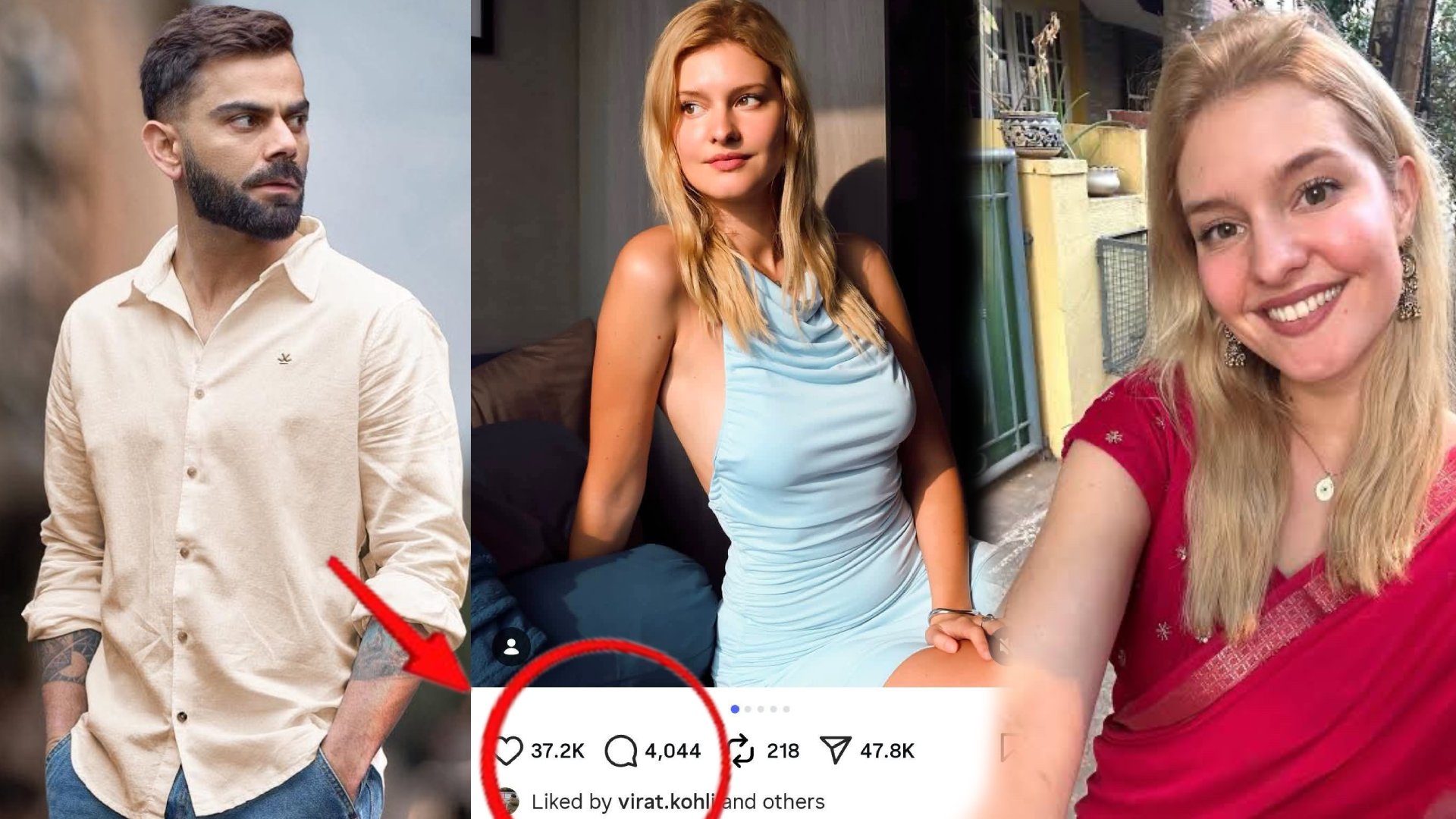 Virat Kohli 'Likes' Sizzling Pic of German Model LizLaz & Internet Can’t Keep Calm