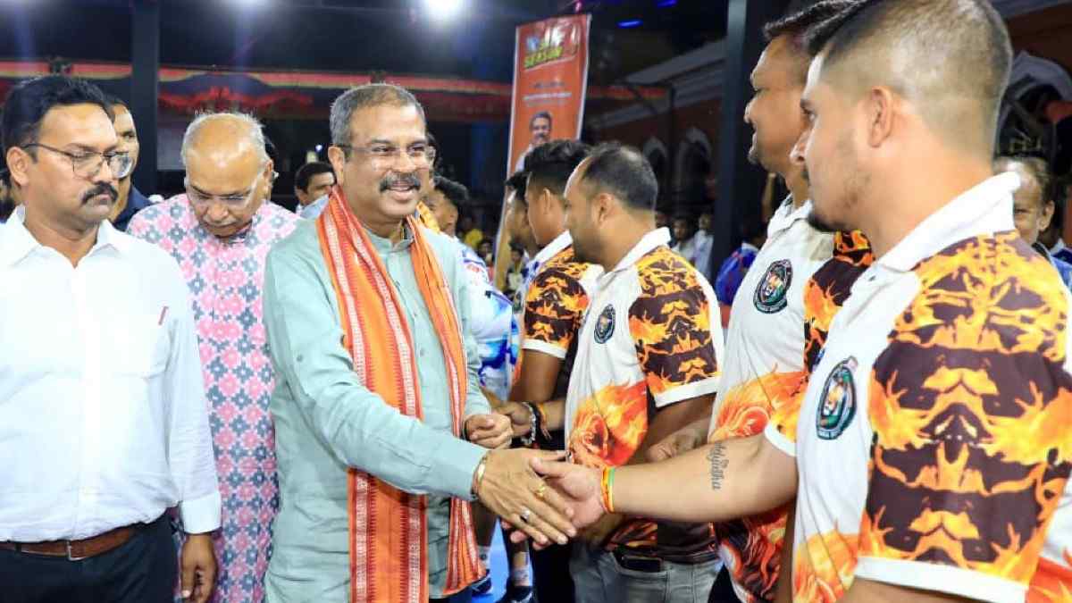 Union Minister Dharmendra Pradhan Inaugurates Kabaddi Premier League in Sambalpur