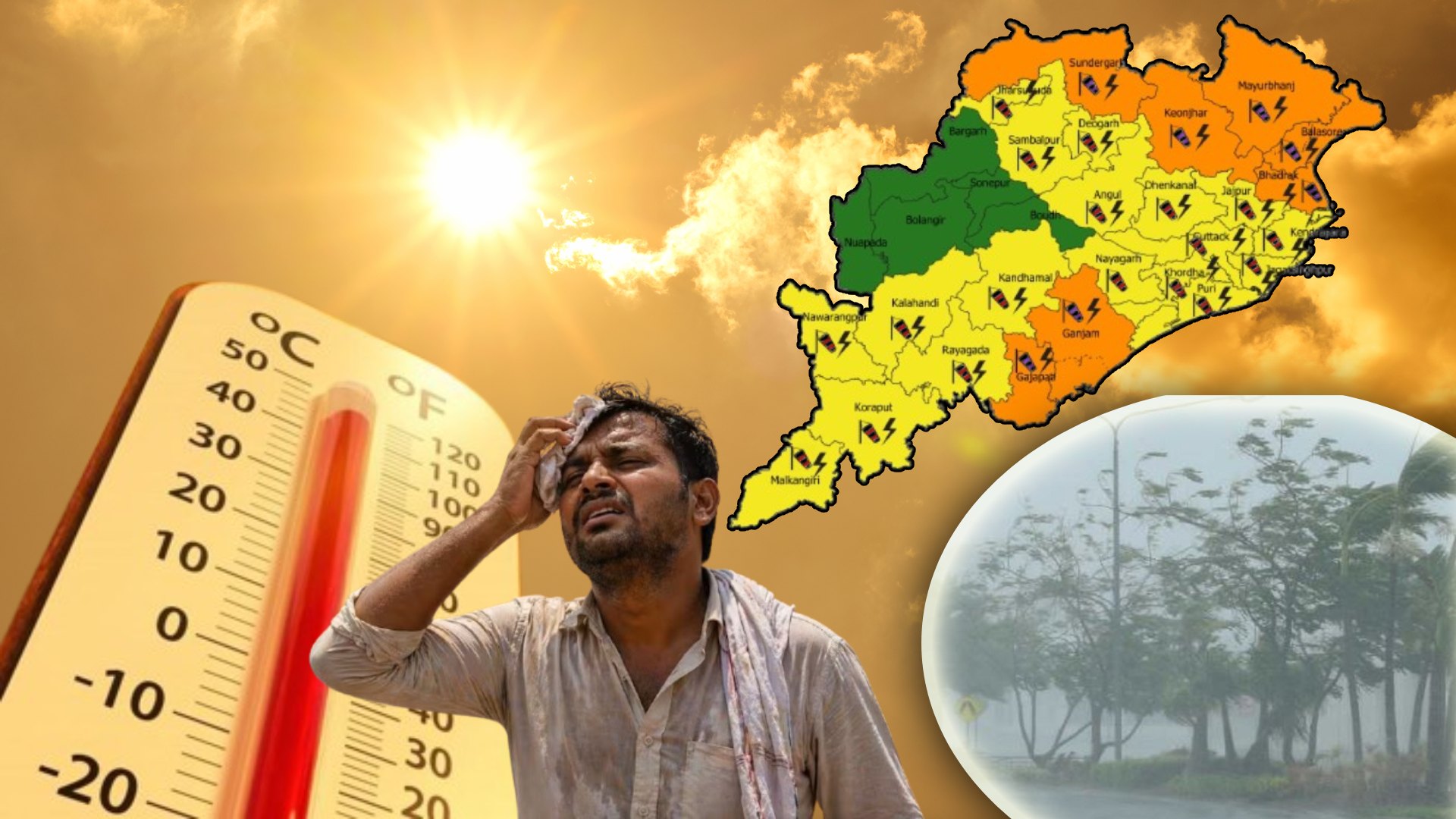Jharsuguda Records 45.3°C as Extreme Heat Grips Odisha amid Kalbaisakhi Storm Warnings