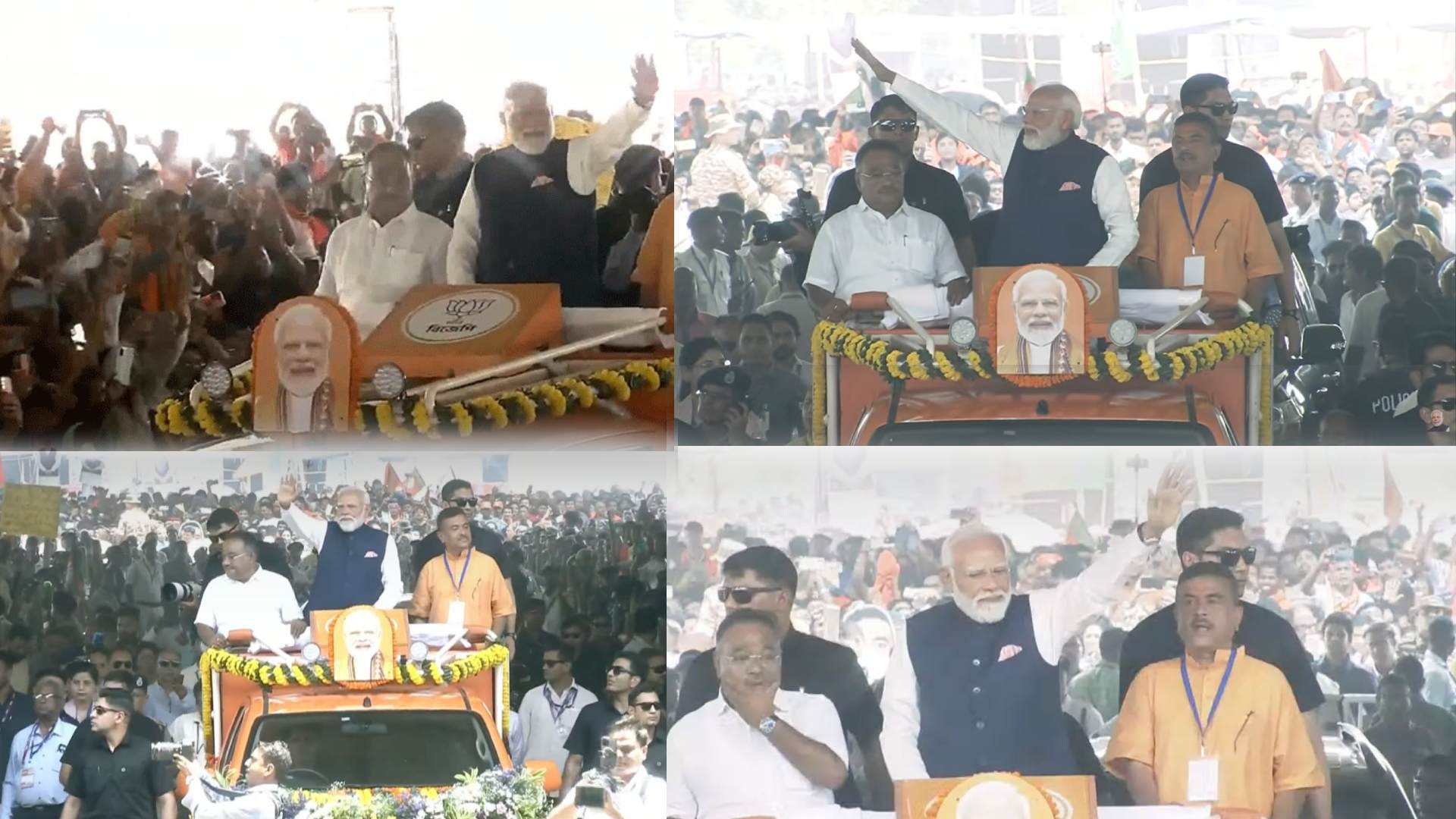 PM Modi at Brigade Parade Ground Ahead of Suvendu’s Oath