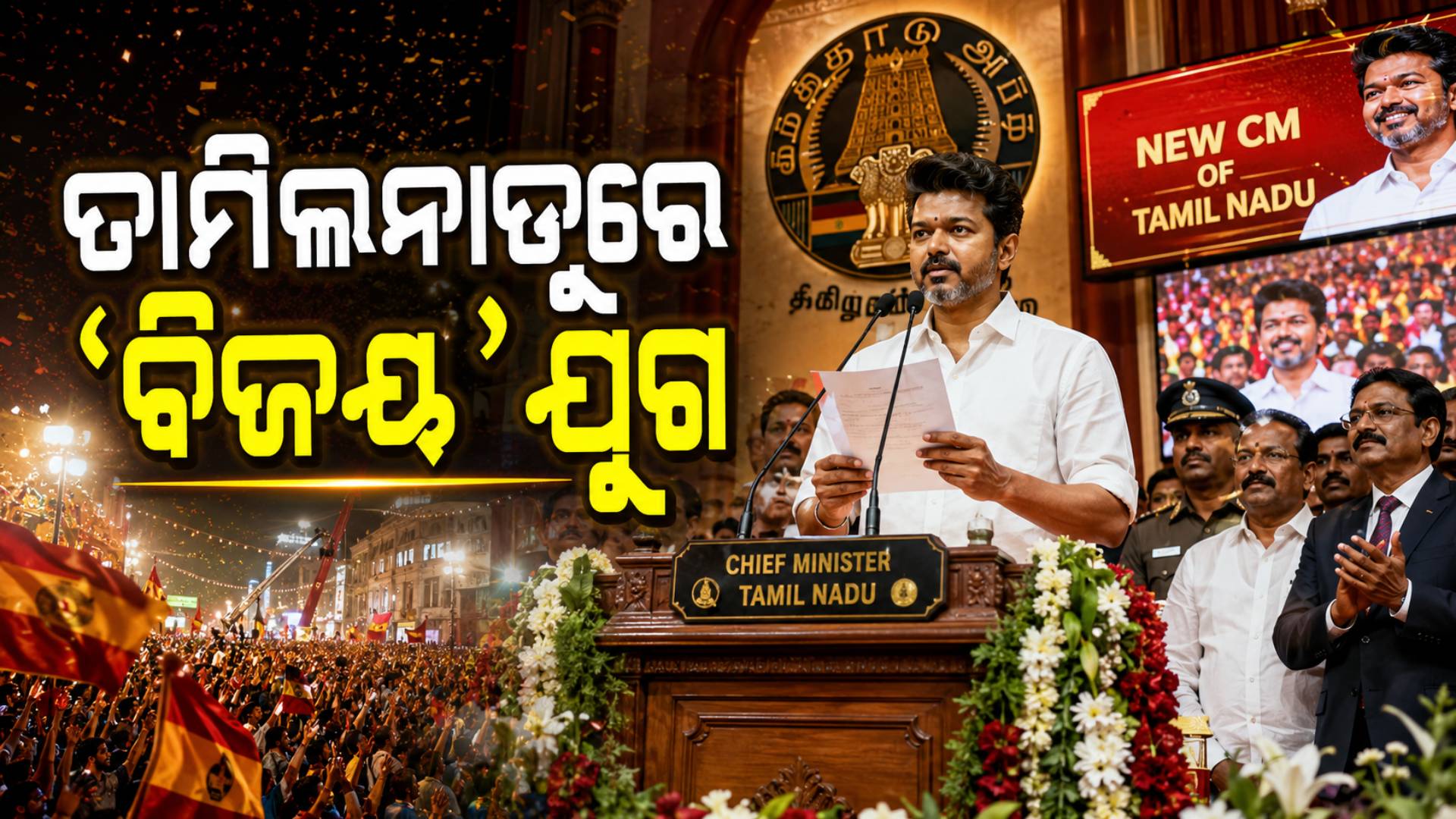 ତାମିଲନାଡୁରେ ବିଜୟ ସରକାର, ମୁଖ୍ୟମନ୍ତ୍ରୀ ଭାବେ ନେଲେ ଶପଥ