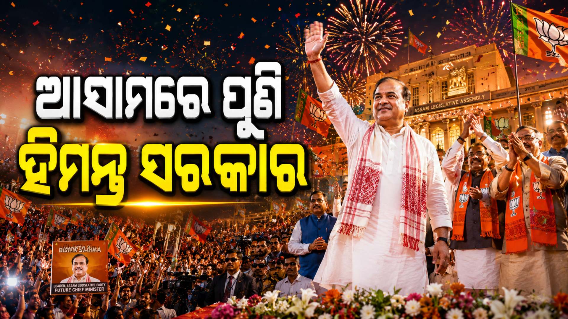 ବିଜେପି ବିଧାୟକ ଦଳ ବୈଠକରେ ବଡ଼ ନିଷ୍ପତ୍ତି, ଆସାମରେ ପୁଣି CM ହେବେ ହିମନ୍ତ ବିଶ୍ବଶର୍ମା