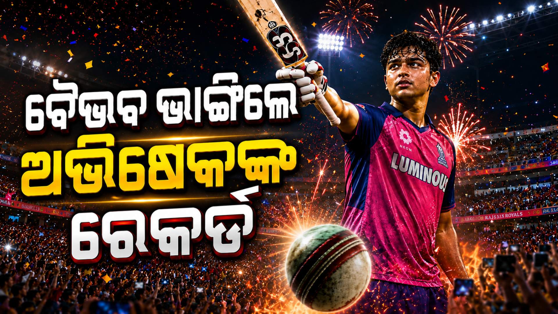 ବୈଭବଙ୍କ ନାଁରେ ମହାରେକର୍ଡ, ଟି-୨୦ରେ ନୂଆ ସିକ୍ସର୍‌ କିଙ୍ଗ୍‌ ହେଲେ ସୂର୍ଯ୍ୟବଂଶୀ