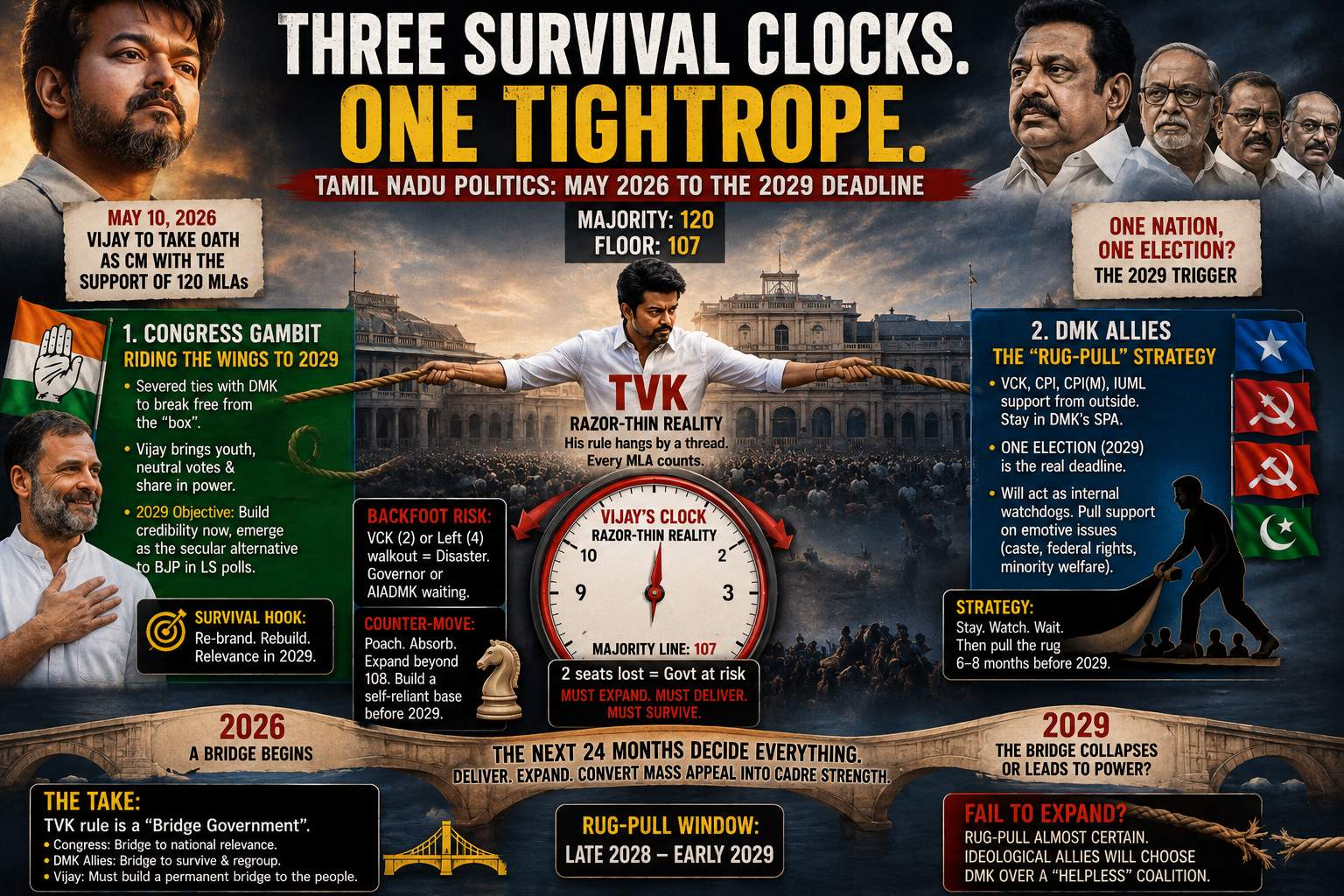 From Oath to Uncertainty: Will Vijay led Tamil Nadu Govt live up to 2029