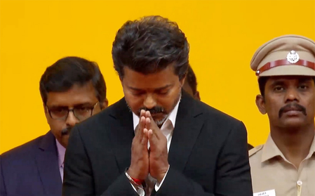 Vijay Promises Clean Governance, Women’s Safety in First Address as Tamil Nadu CM