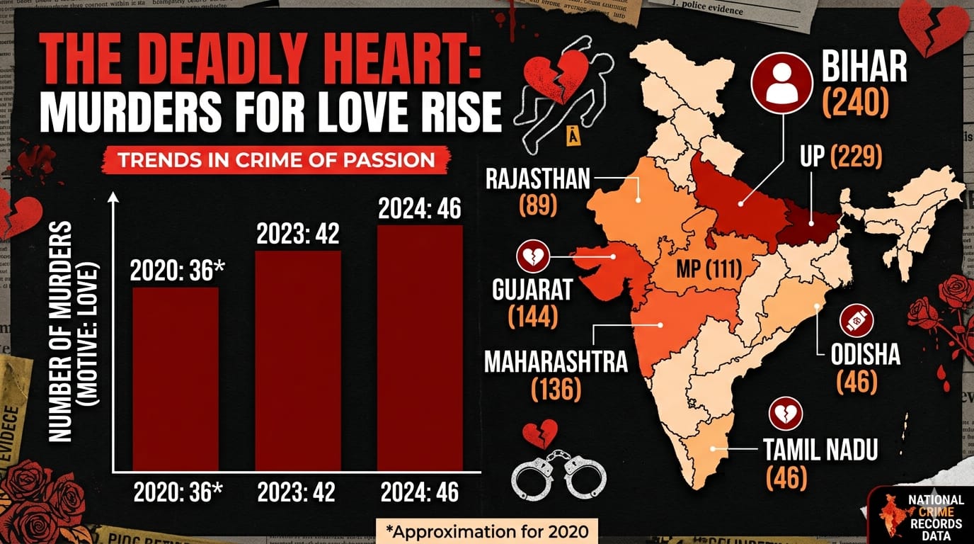 'Love Stories' Turning Lethal: Rise in Relationship-Driven Murders Across India, Odisha sees Uptick