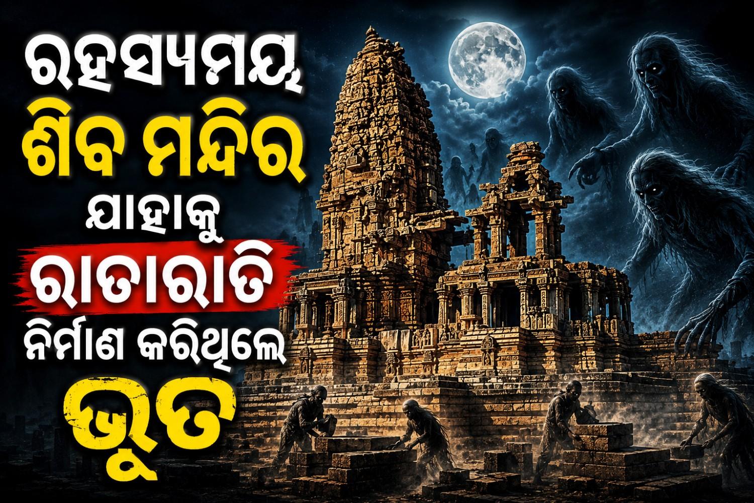 ରହସ୍ୟମୟ ଶିବ ମନ୍ଦିର; ଯାହାକୁ ଗୋଟିଏ ରାତିରେ ନିର୍ମାଣ କରିଥିଲେ ଭୂତ