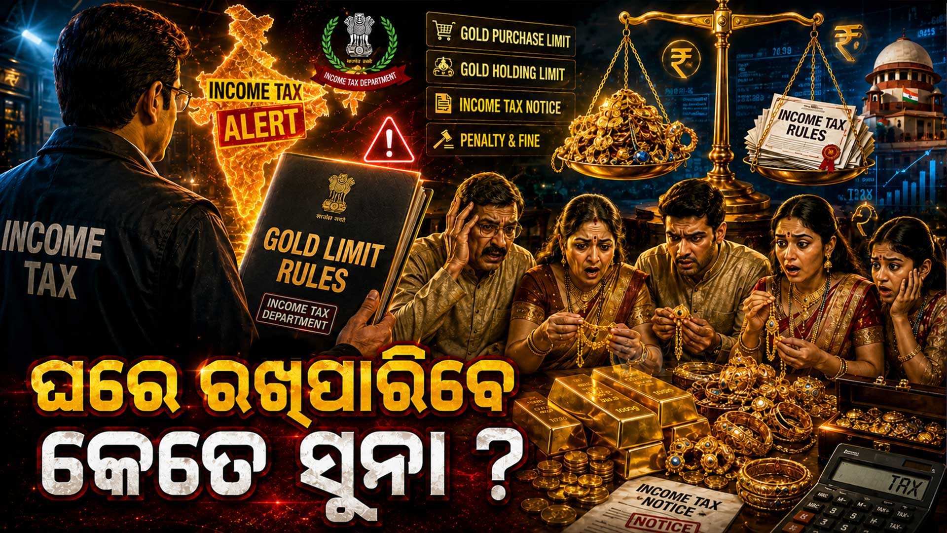 ଘରେ କେତେ ସୁନା ରଖିପାରିବେ ? ଜାଣନ୍ତୁ ଆୟକର ନିୟମ