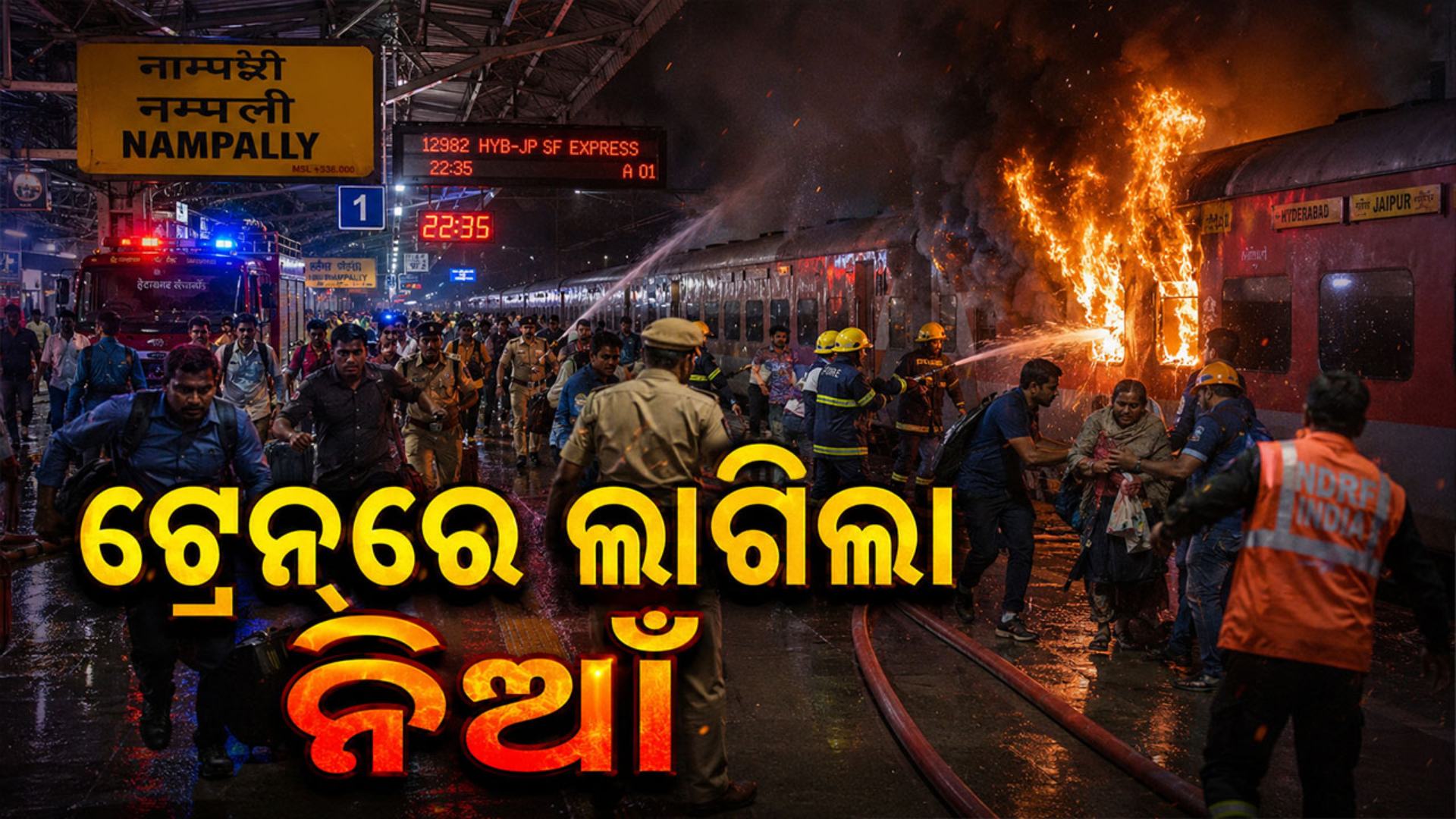 ଜୟପୁର-ହାଇଦ୍ରାବାଦ ଏକ୍ସପ୍ରେସରେ ଭୟଙ୍କର ଅଗ୍ନିକାଣ୍ଡ, ଜଳିଗଲା ୨ AC କୋଚ୍‌