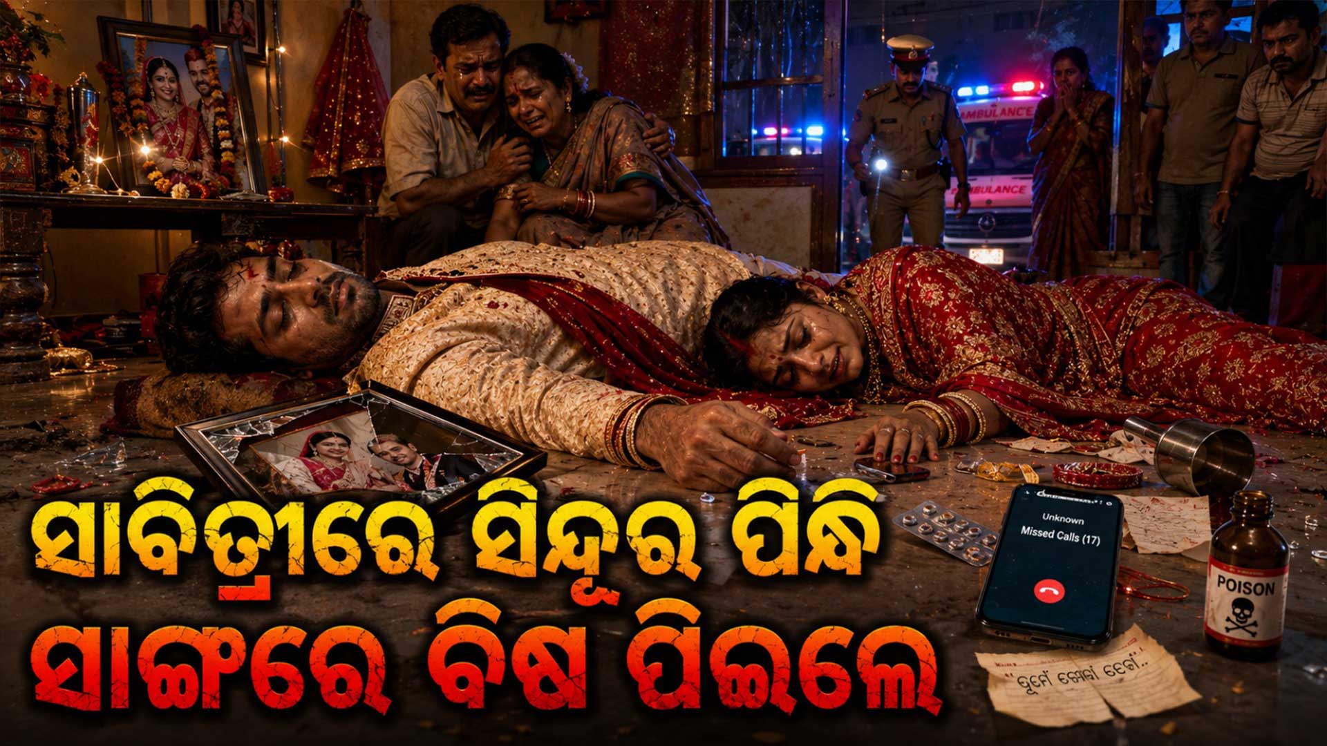 ପ୍ରେମ ବିବାହ ପରେ ସାଙ୍ଗରେ ପିଇଲେ ବିଷ, ଜଣେ ମୃତ, ଜଣେ ଗୁରୁତର
