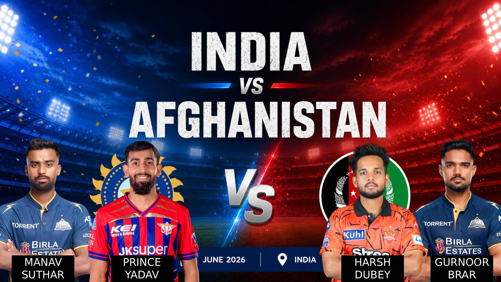 India Squads Announced for Multi-Format Afghanistan Series with Core Stars and Fresh Faces