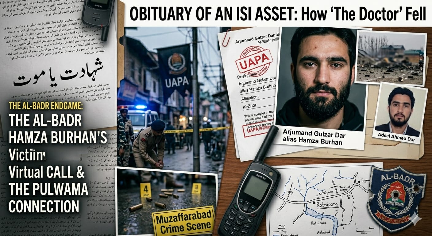 THE FALL OF THE ‘DOCTOR’: Inside the Elimination of Pulwama Conspirator Hamza Burhan and the Crippling of Al-Badr