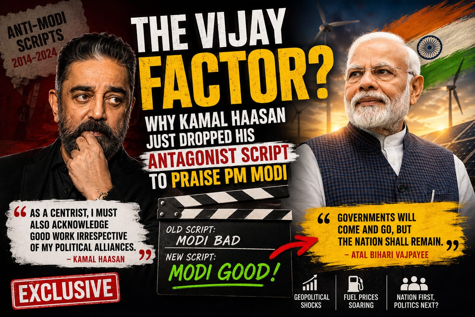 The Vijay Factor? Why Kamal Hasan Just Dropped His Antagonist Script to Praise PM Modi| Exclusive