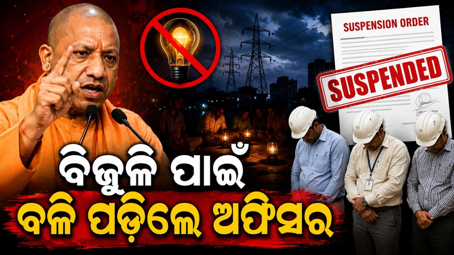 ଗରମରେ ଅନ୍ଧାରରେ ରହିଲେ ଲୋକେ;  ବଳି ପଡ଼ିଗଲେ ଅଫିସର