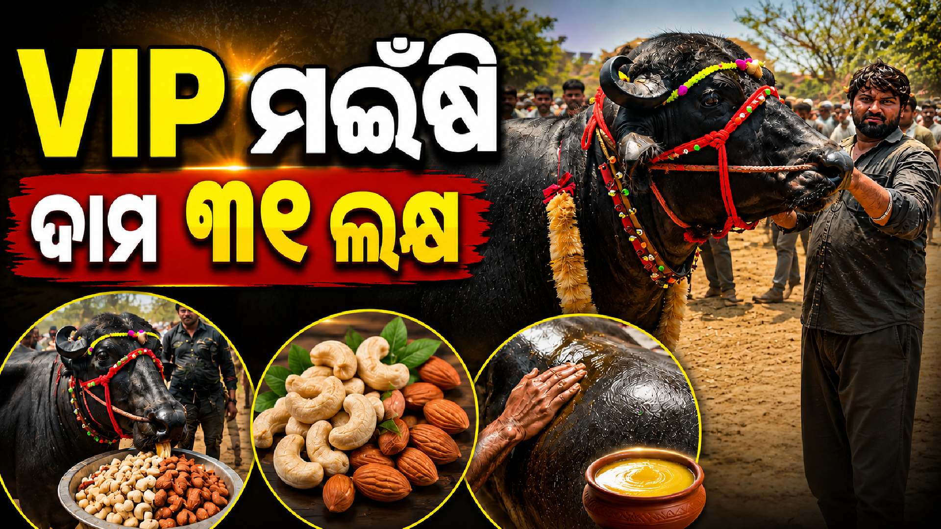 ଡାଏଟରେ କାଜୁ ବାଦାମ, ଦେଶୀ ଘିଅରେ ମାଲିସ; ବକରୀଦ ପାଇଁ ଚର୍ଚ୍ଚାରେ VIP ମଇଁଷି
