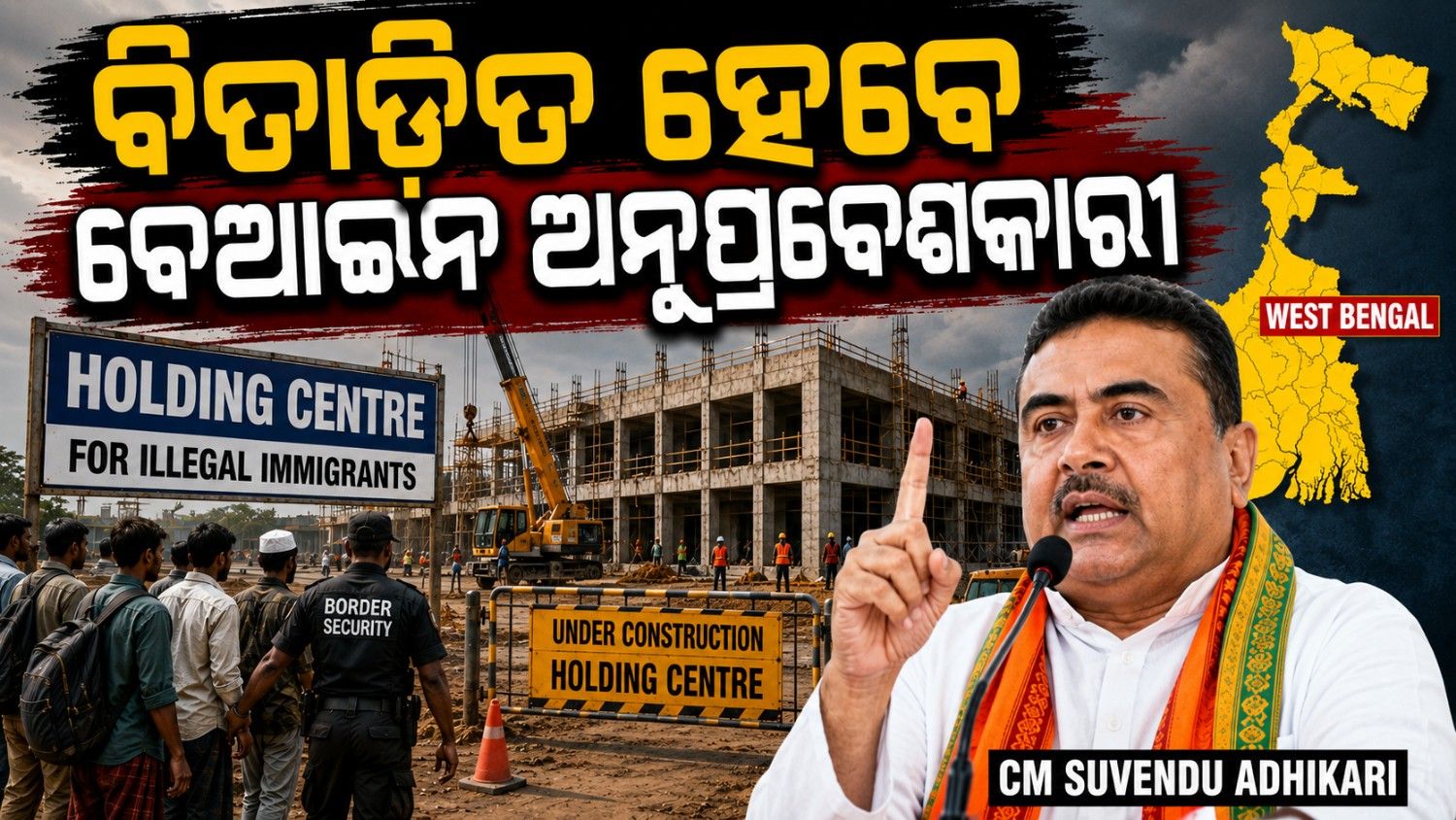 ବଙ୍ଗରୁ ଦେଶାନ୍ତର ହେବେ ବାଂଲାଦେଶୀ-ରୋହିଙ୍ଗ୍ୟା ଅନୁପ୍ରବେଶକାରୀ;  ନିର୍ମିତ ହେବ 'ହୋଲ୍ଡିଂ ସେଣ୍ଟର'