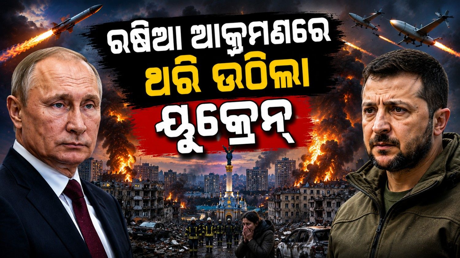 ହାଇପରସୋନିକ୍ ଆକ୍ରମଣରେ କମ୍ପି ଉଠିଲା କୀଭ୍; ଦେଖୁ ଦେଖୁ ଧ୍ୱଂସ ହୋଇଗଲା କୋଠା