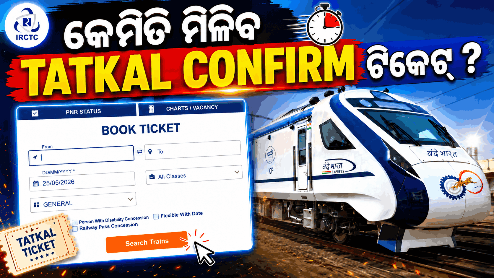 ଏଜେଣ୍ଟ ନା ଆପଣ ? ତତ୍କାଳ ବୁକିଂରେ କିଏ ପ୍ରଥମେ କାଟି ପାରିବେ କନଫର୍ମ ଟିକେଟ୍ ?