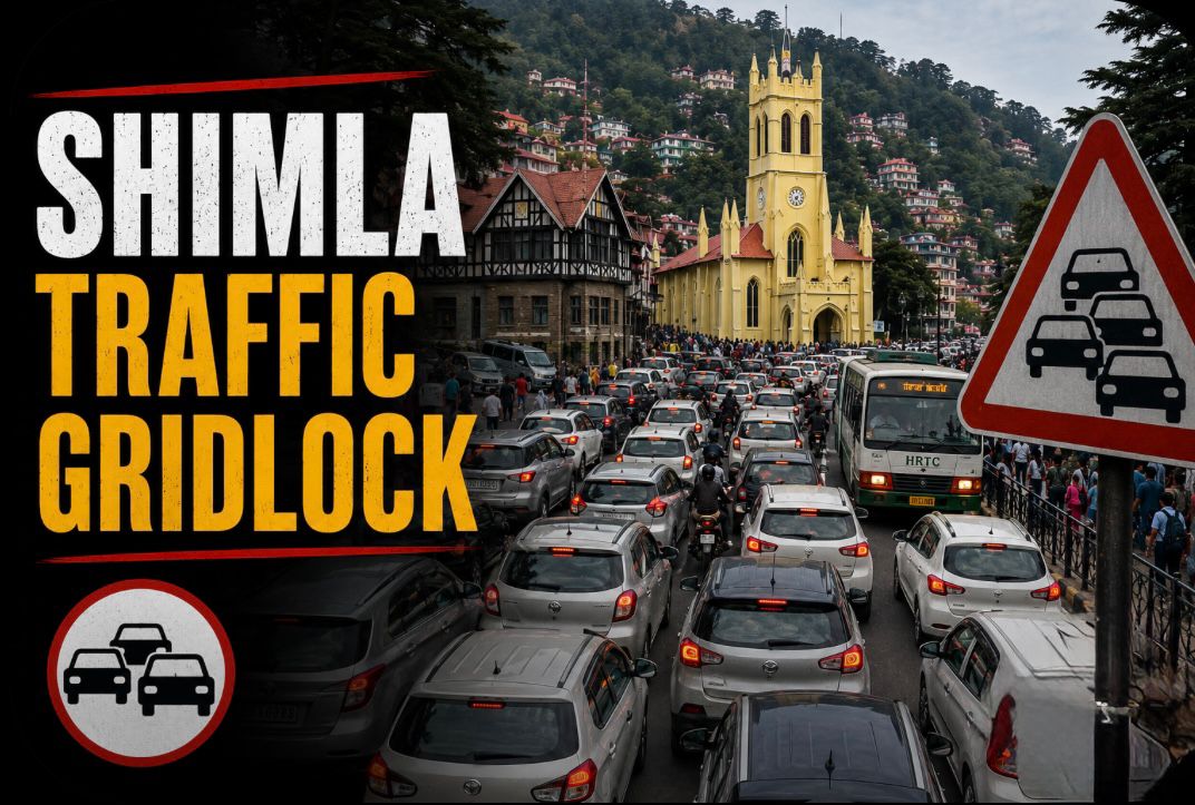 Shimla Chokes Under Tourist Surge; 70,000 Vehicles Enter in 72 Hours Amid Summer Spell