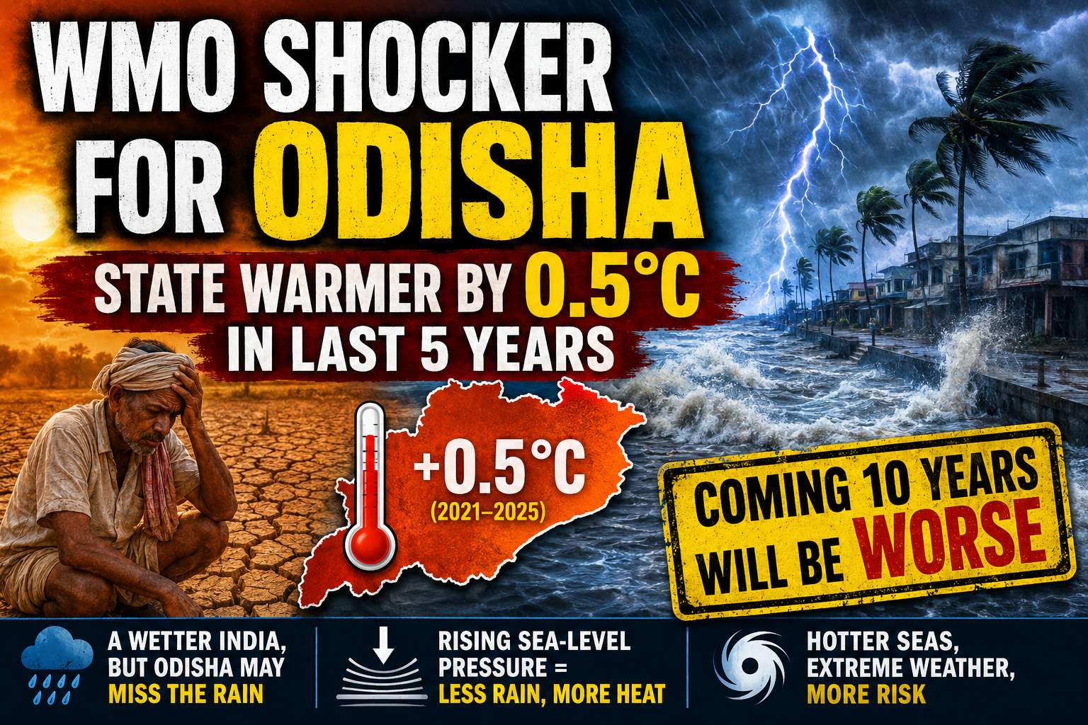 WMO Shocker for Odisha: State warmer by 0.5 deg C in last 5 years, coming 10 years will be Worse| Super Exclusive