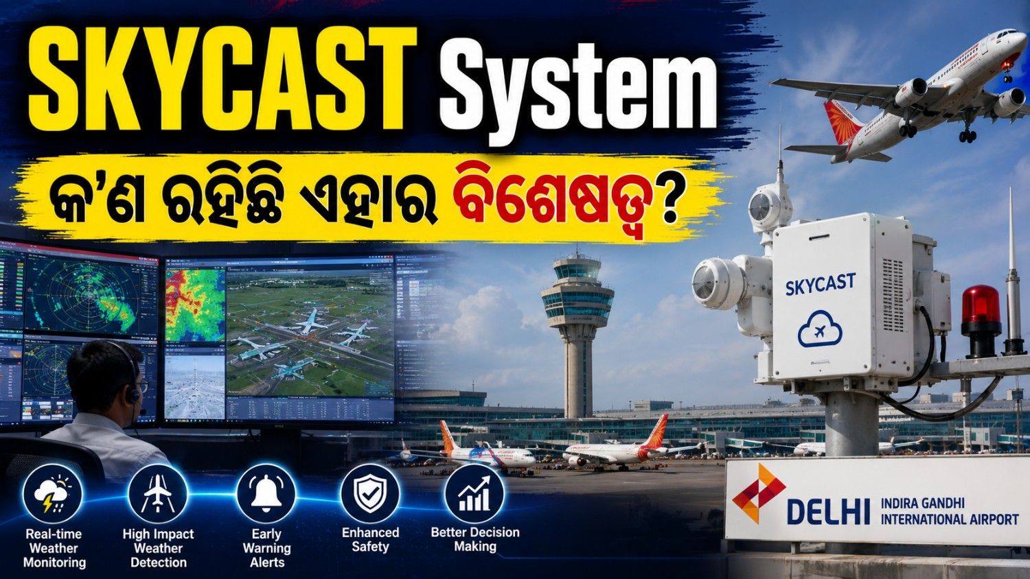 ଦିଲ୍ଲୀ ବିମାନବନ୍ଦରରେ ଲାଗିଲା 'ସ୍କାଏକାଷ୍ଟ ସିଷ୍ଟମ'; ଜାଣନ୍ତୁ ଏହାର ବିଶେଷତ୍ୱ 