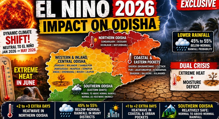 El Niño 2026 Impact on Odisha: District-Wise Forecast Reveals Eastern Ghats May Be Shielding Southern Odisha from Heat and Rainfall Deficit | Exclusive