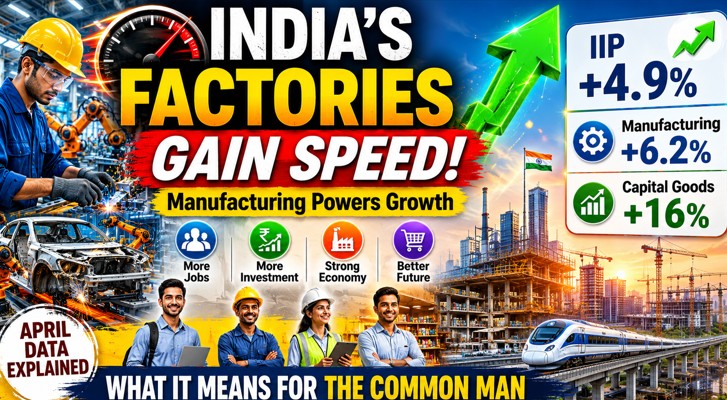 India’s Factories Pick Up Speed, Manufacturing Drives Growth: What April’s Industrial Data Means for the Common Man| Explainer
