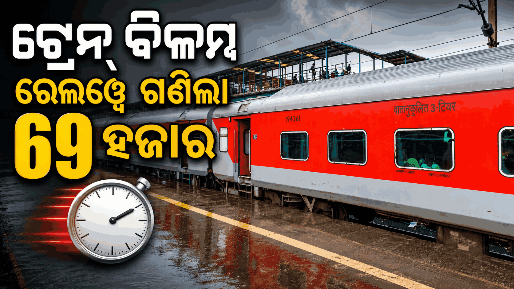 ଟ୍ରେନ୍ ବିଳମ୍ବ ହେବାରୁ ଧରି ପାରିଲେନି ବିମାନ; ରେଲୱେ ଦେଲା ବଡ଼ ଜରିମାନା