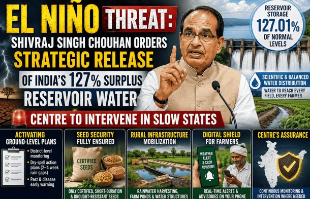 El Niño Threat: Shivraj Singh Chouhan Orders Strategic Release of India’s 127% Surplus Reservoir Water; Centre to Intervene in Slow States| Breaking