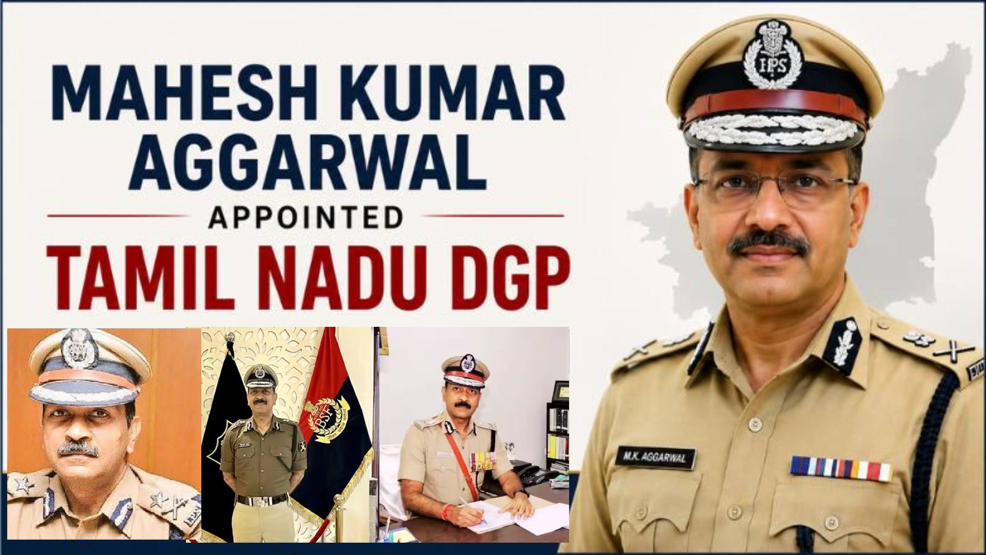 Mahesh Kumar Aggarwal Takes Charge as Tamil Nadu’s 34th DGP, Promises Modern Policing and Safer Streets