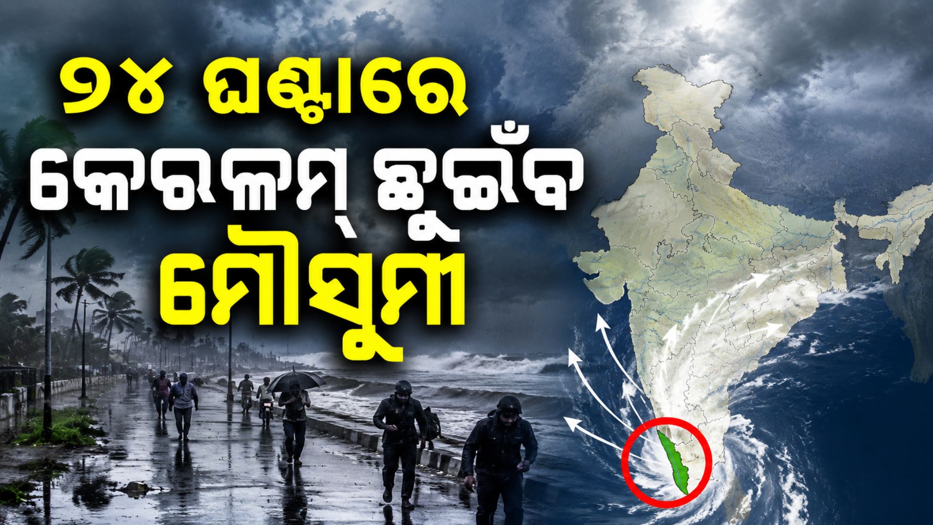 ତାତିରୁ ମିଳିବ ଆଶ୍ବସ୍ତି, ୨୪ ଘଣ୍ଟା ମଧ୍ୟରେ କେରଳମ୍‌ ଛୁଇଁବ ମୌସୁମୀ