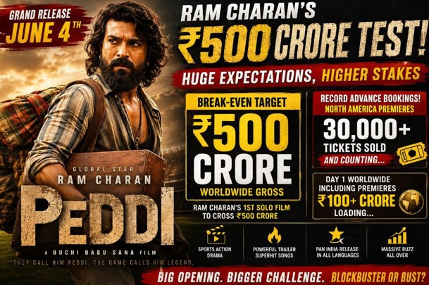 Peddi's Rs 500 Crore Test: Can Ram Charan Deliver His Biggest Solo Blockbuster?