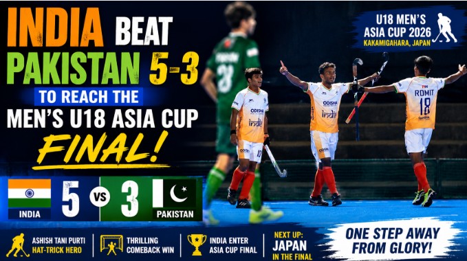 U18 Men’s Asia Cup Hockey: India Beat Arch-Rivals Pakistan 5-3 to Reach Summit Clash