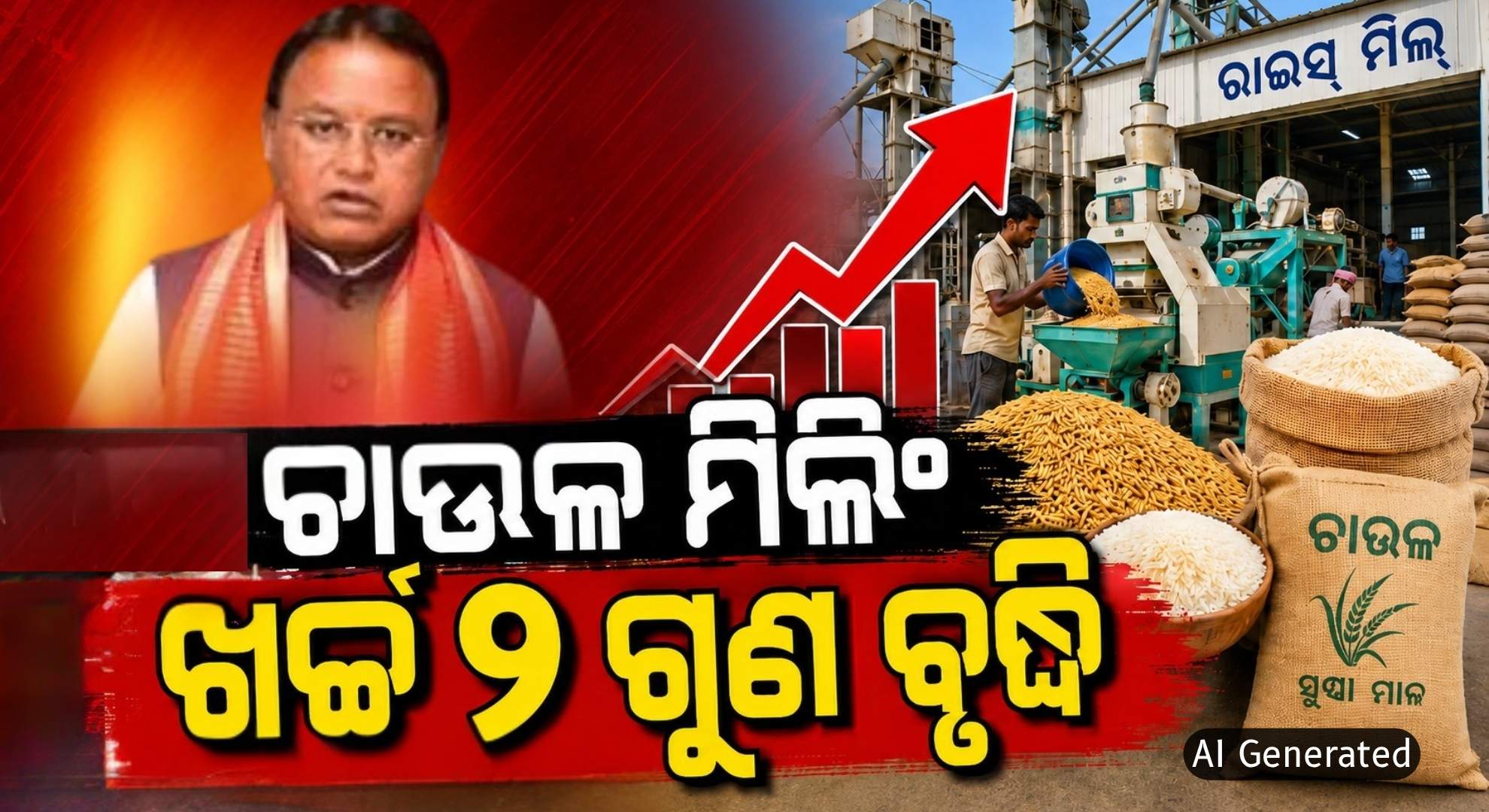 ମୁଖ୍ୟମନ୍ତ୍ରୀଙ୍କ ବଡ଼ ନିଷ୍ପତ୍ତି; ଦୁଇ ଗୁଣା ହେଲା ଚାଉଳ ମିଲିଂ ଖର୍ଚ୍ଚ
