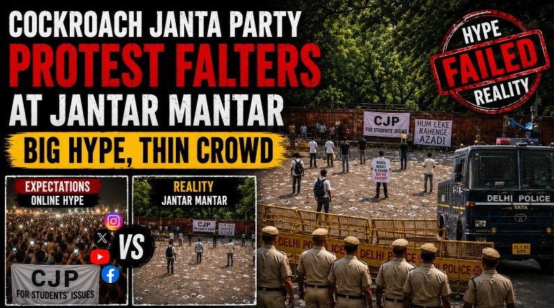 Cockroach Janta Party Protest Falters at Jantar Mantar