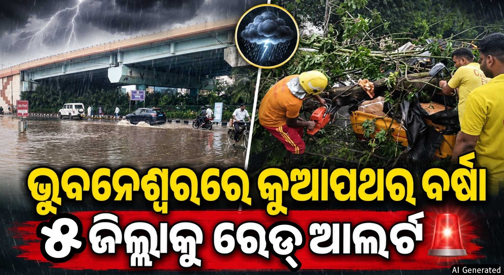 କାଳବୈଶାଖୀ ପ୍ରଭାବରେ କମିଲା ତାତି ଓ ଗୁଳୁଗୁଳି; ୪୦ରୁ ୨୬ ଡିଗ୍ରୀକୁ ଖସିଲା ପାରଦ