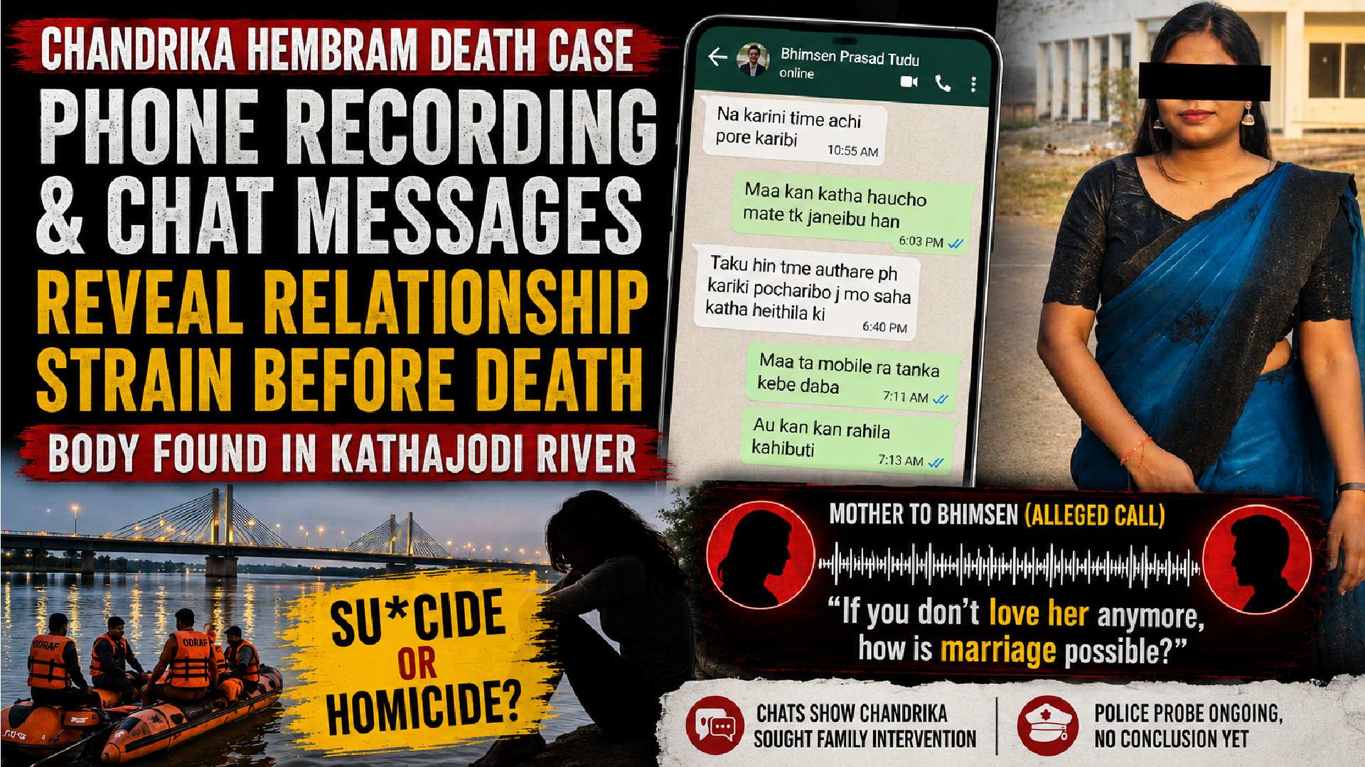 ‘Aunty, I Don’t Love Her Anymore’: Alleged Recording Adds New Twist to Chandrika Hembram Death Probe