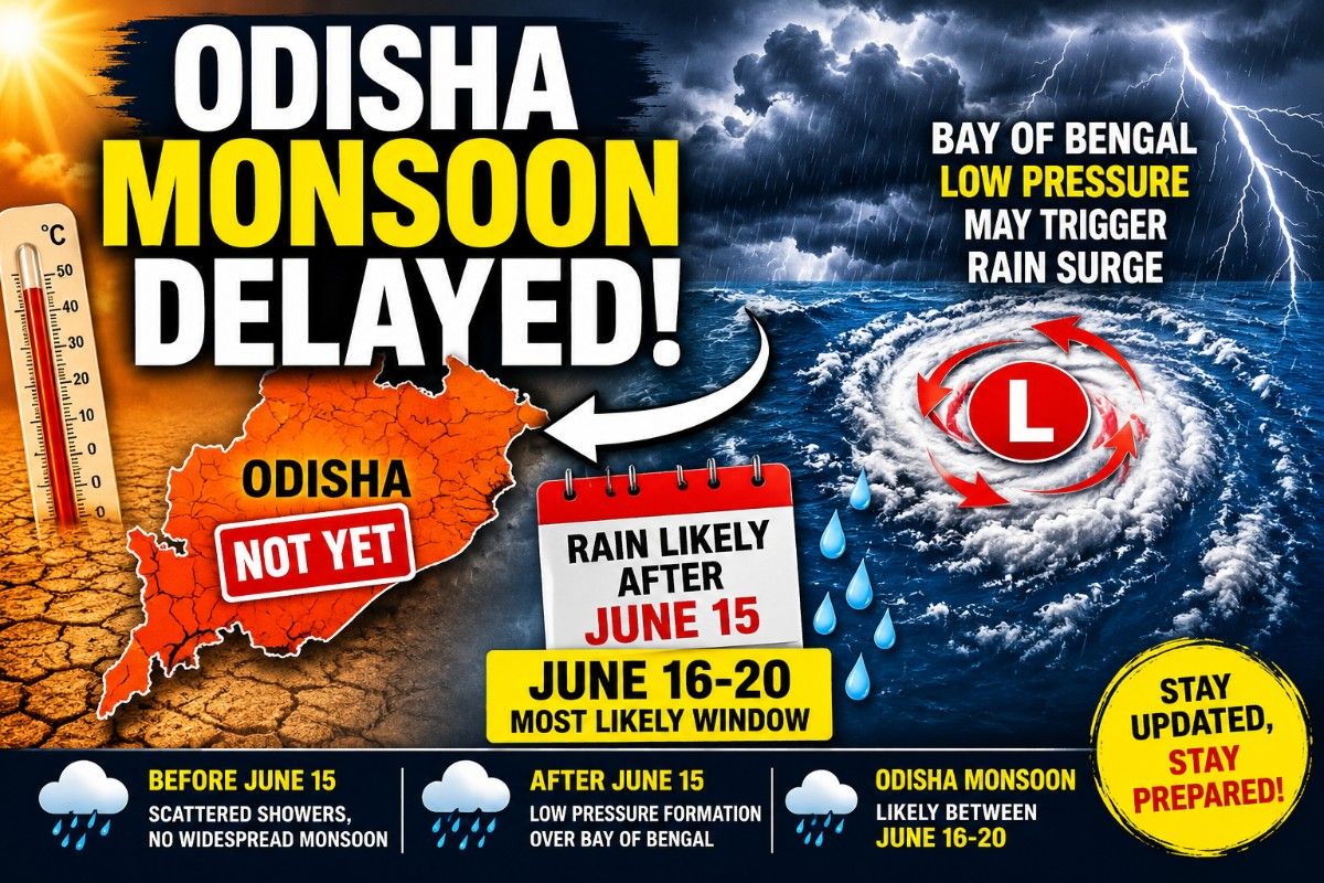 Monsoon Likely to Reach Odisha Between June 16-20, Weather Models Signal Mid-June Breakthrough|Exclusive
