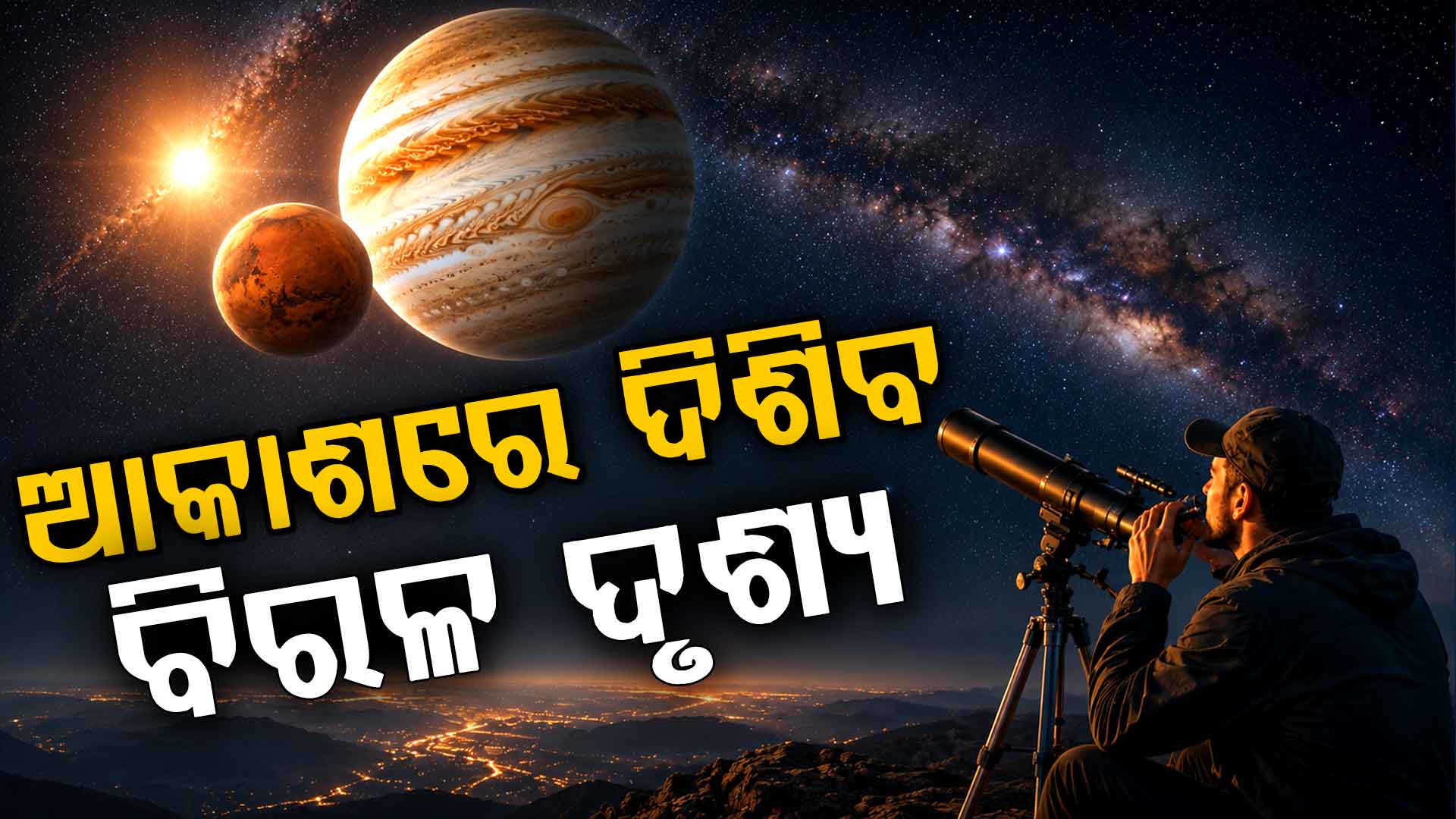 ଆଜି ଓ ଆସନ୍ତା କାଲି ସନ୍ଧ୍ୟାରେ ଆକାଶରେ ଚମକିବେ ବୃହସ୍ପତି ଓ ଶୁକ୍ର, ଯାହାକୁ ଖାଲି ଆଖିରେ ଦେଖି ପାରିବେ ଲୋକେ