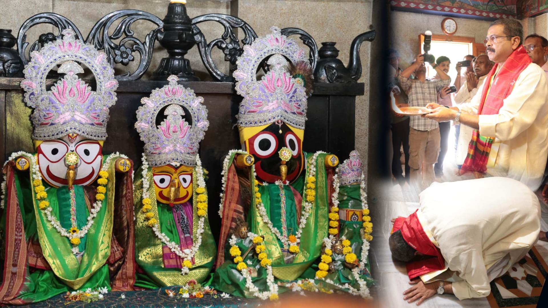 Dharmendra Pradhan Prays for PM Modi at Jagannath Temple