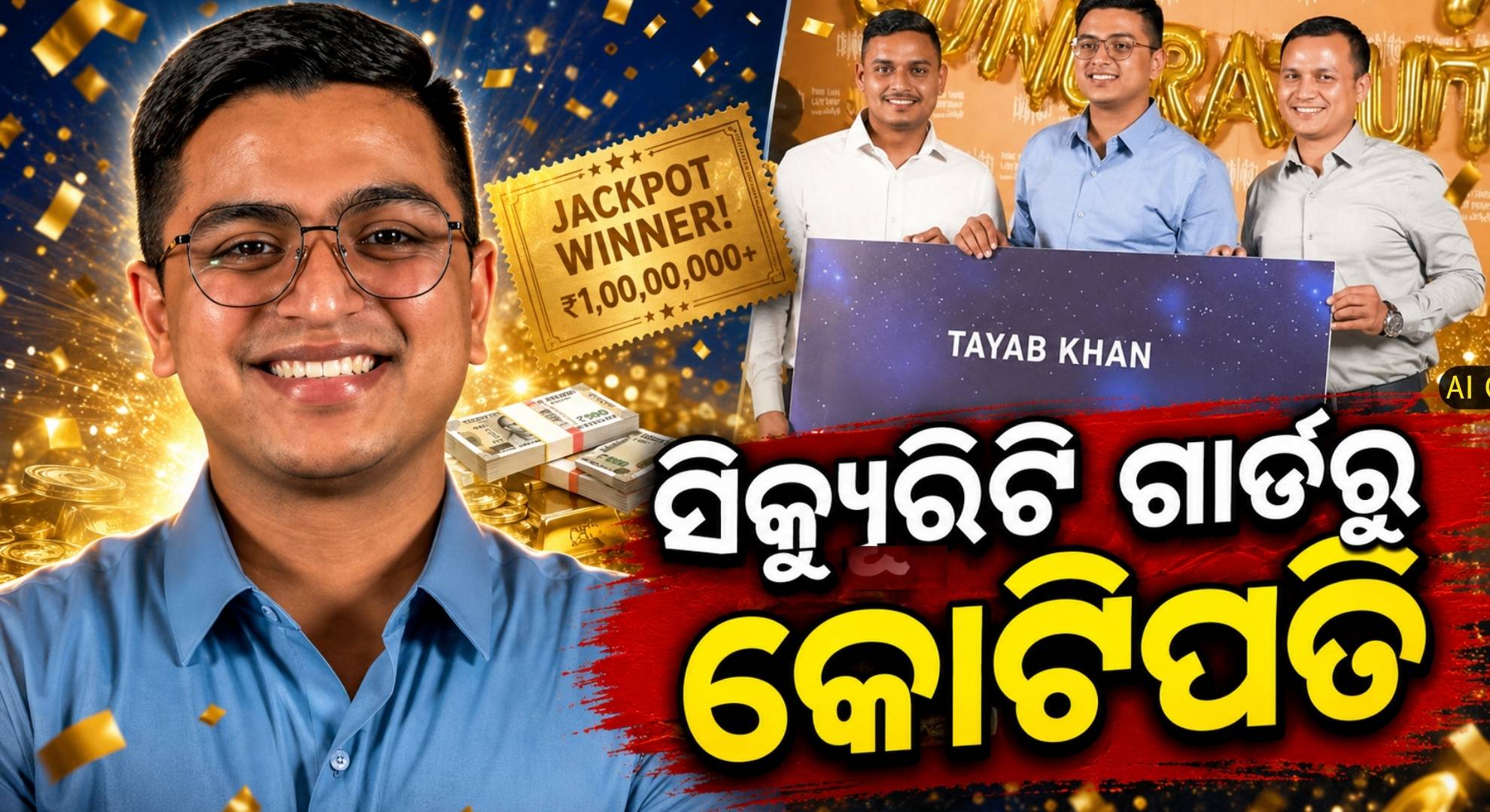 ଭାଗ୍ୟ ବଦଳାଇ ଦେଲା ୧୩୦୦ ଟଙ୍କା, ୫ ସାଙ୍ଗ ଜିତିଲେ ୭୮ କୋଟିର ଲଟେରି