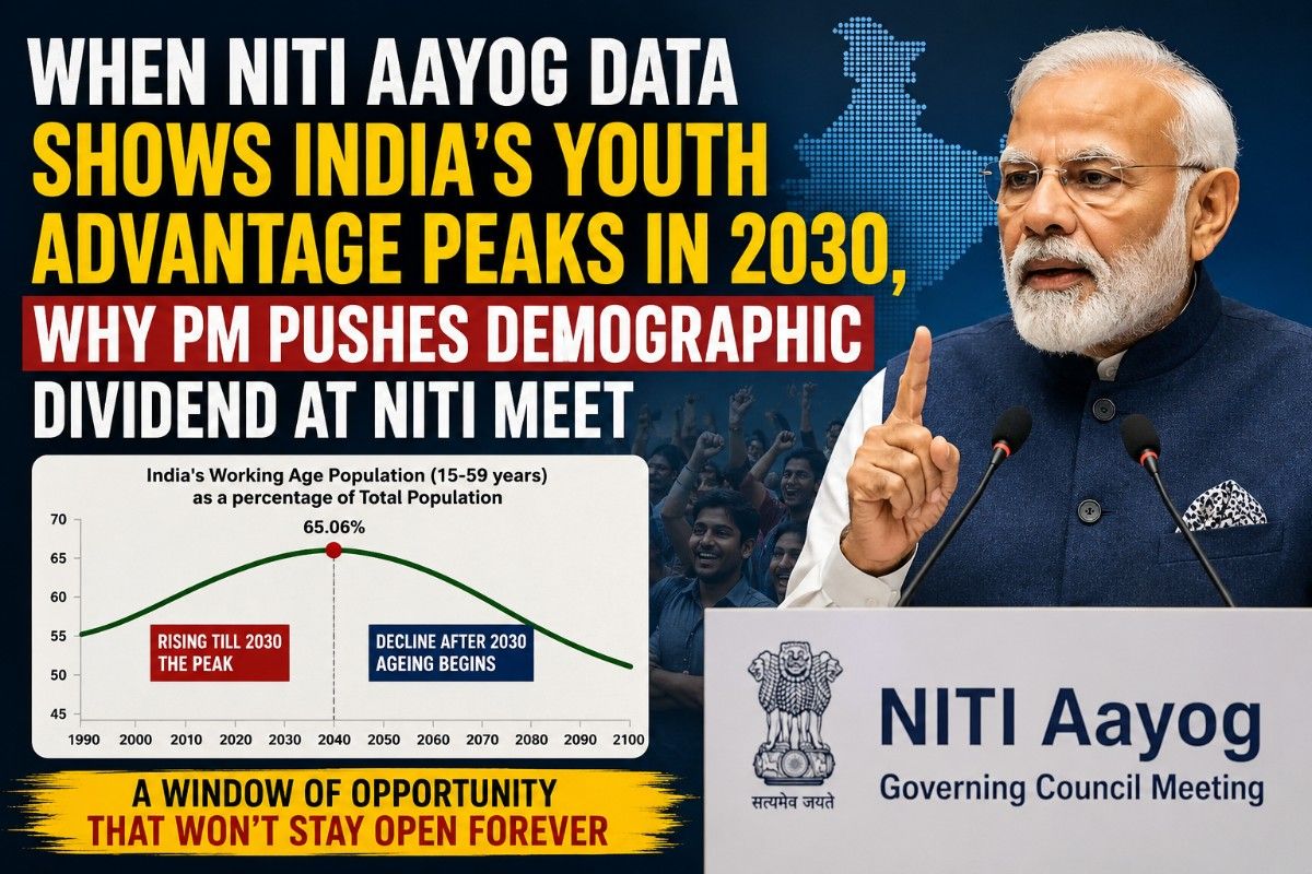 When NITI Aayog Data Shows India's Youth Advantage Peaks in 2030, Why PM Modi Is Pushing Demographic Dividend at NITI Meet| Special Report