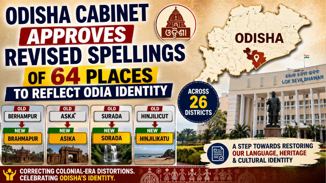 Odisha Cabinet Approves Revised Spellings Of 64 Places To Reflect Odia Identity